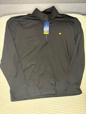 Jack Nicklaus Golden Bear Mens XXL Black 1/4 Zip Golf Performance Pullover NWT